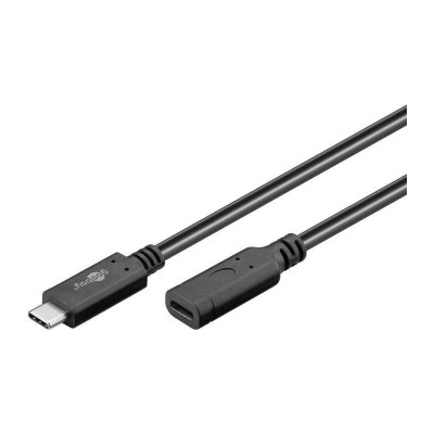 Cablu prelungitor USB-C 3.2 Generation 2 tata-mama 1m negru compatibil si pt. Thunderbolt 3 Goobay 61038
