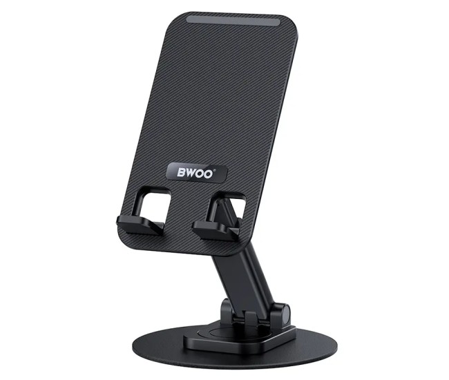 Suport birou rotativ 360 grade pentru telefon negru BWOO ZJ132