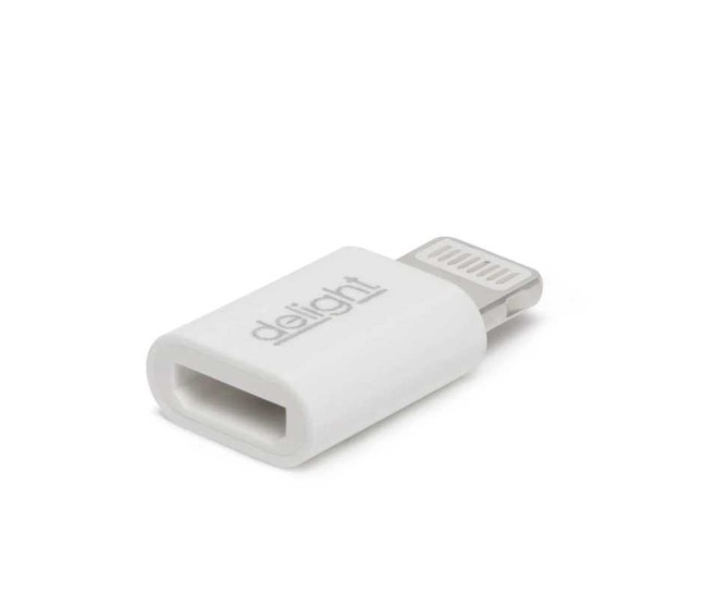 Adaptor iPhone Lightning tata la Micro USB mama Delight 55448 Adaptor iPhone Lightning tata la Micro USB mama Delight 55448