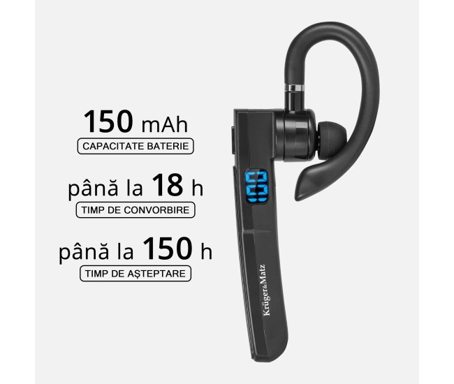 Casca bluetooth 5.2 18 ore K16 Kruger&Matz KM0603 Casca bluetooth 5.2 18 ore K16 Kruger&Matz KM0603