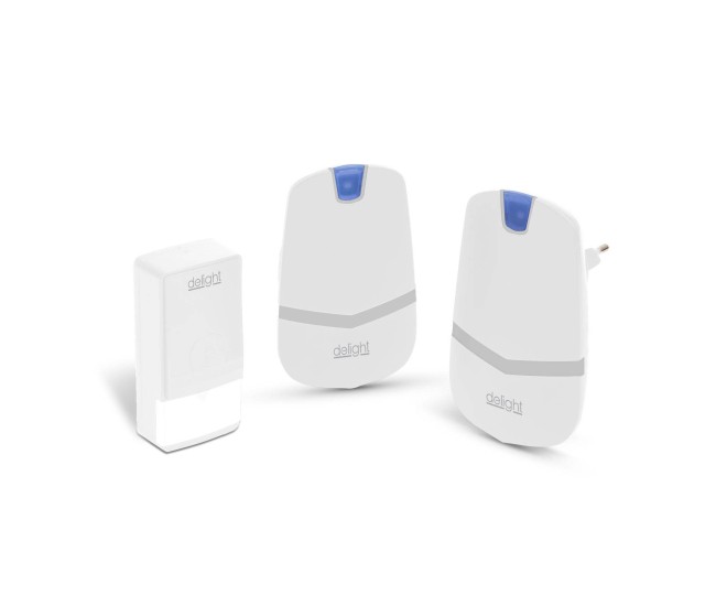 Sonerie digitala fara fir si fara baterie alba cu 2 unitati de receptie Kinetic delight Sonerie digitala fara fir si fara baterie alba cu 2 unitati de receptie Kinetic delight