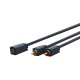 Cablu adaptor Profesional Jack 3.5 mm mama - 2x RCA tata OFC cupru 10cm dublu ecranat aurit Clicktronic 70493 Cablu adaptor Profesional Jack 3.5 mm mama - 2x RCA tata OFC cupru 10cm dublu ecranat aurit Clicktronic 70493