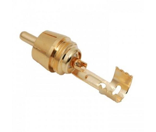 Mufa audio RCA tata contact aurit cablu 8mm inel negu Mufa audio RCA tata contact aurit cablu 8mm inel negu