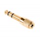 Adaptor JACK 6.35 mm tata stereo - 3.5 mm mama stereo Gold Goobay Adaptor JACK 6.35 mm tata stereo - 3.5 mm mama stereo Gold Goobay