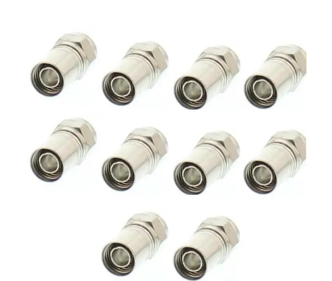 Set 10 mufe F cu sertizare RG6 7mm cu inel cauciuc WELL FC-100-WL-10 Set 10 mufe F cu sertizare RG6 7mm cu inel cauciuc WELL FC-100-WL-10