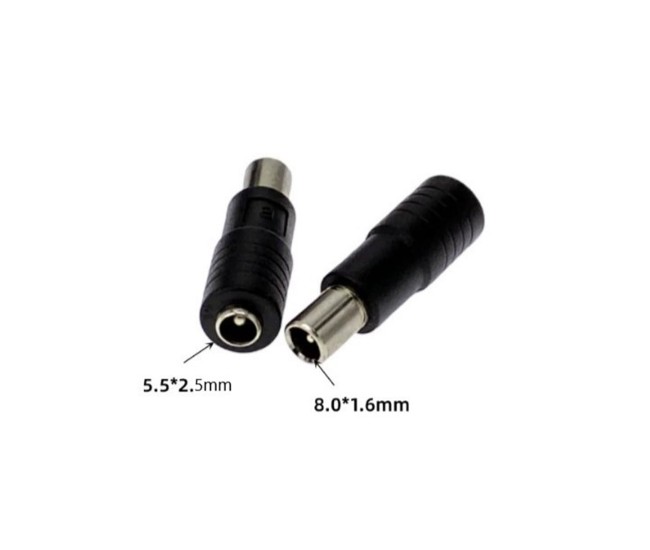 Mufa adaptoare 5.5/2.5mm mama - 8.0/1.6mm tata (538) Mufa adaptoare 5.5/2.5mm mama - 8.0/1.6mm tata (538)