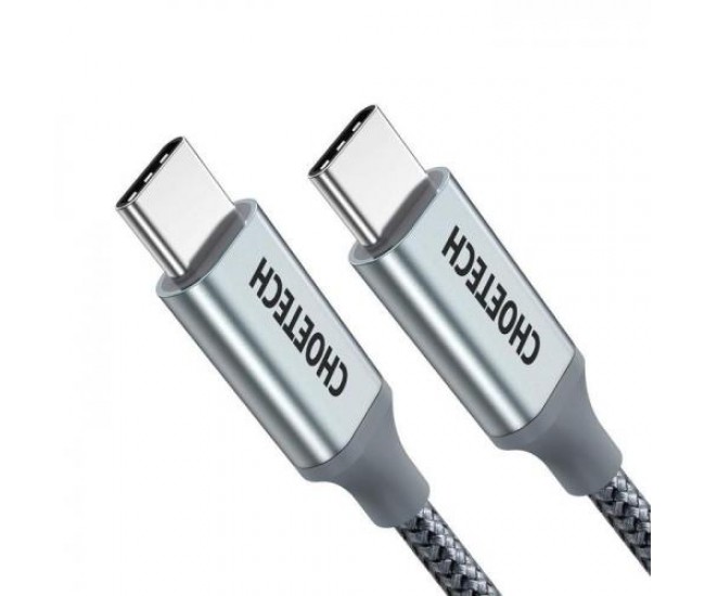 Cablu USB Type C - USB Type C PD 100W 1.8m gri Choetech XCC-1002-GY Cablu USB Type C - USB Type C PD 100W 1.8m gri Choetech XCC-1002-GY