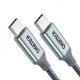 Cablu USB Type C - USB Type C PD 100W 1.8m gri Choetech XCC-1002-GY Cablu USB Type C - USB Type C PD 100W 1.8m gri Choetech XCC-1002-GY