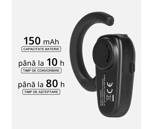 Casca bluetooth 5.2 10 ore K18 Kruger&Matz KM0605 Casca bluetooth 5.2 10 ore K18 Kruger&Matz KM0605