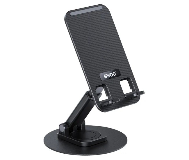 Suport birou rotativ 360 grade pentru telefon negru BWOO ZJ132