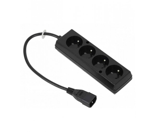 Cablu alimentare adaptor de la UPS IEC C14 la 4x cupla schuko 0.3m JONEX Cablu alimentare adaptor de la UPS IEC C14 la 4x cupla schuko 0.3m JONEX