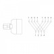 Adaptor RJ11 mama la 2x RJ11 mama negru Goobay Adaptor RJ11 mama la 2x RJ11 mama negru Goobay