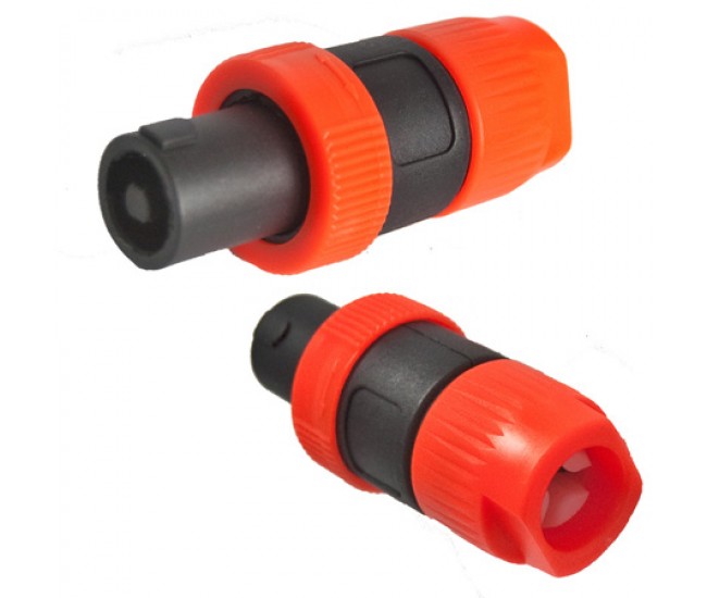 Mufa audio Speakon tata fir 4 contacte cu inel de blocare Mufa audio Speakon tata fir 4 contacte cu inel de blocare