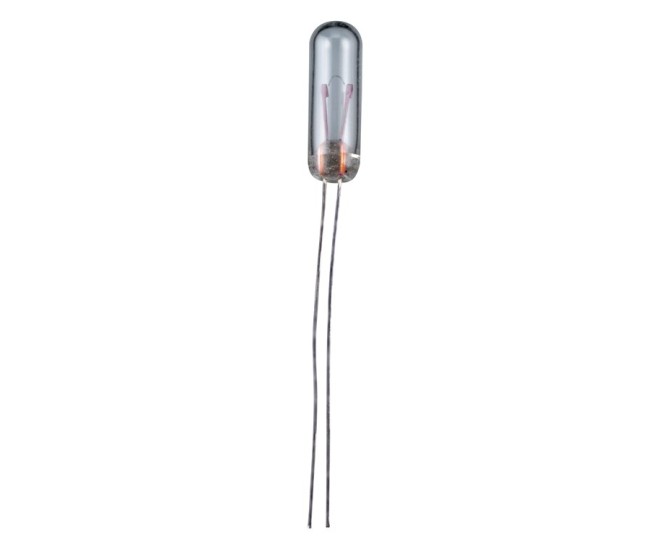 Bec miniatura T1 1/4 12VDC 0.9W 75mA incandescent alb cald 11.7x4.1x25.4mm Goobay