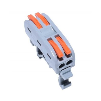 Conector 2+2 cu sina portocaliu pentru cablu maxim 4 mm