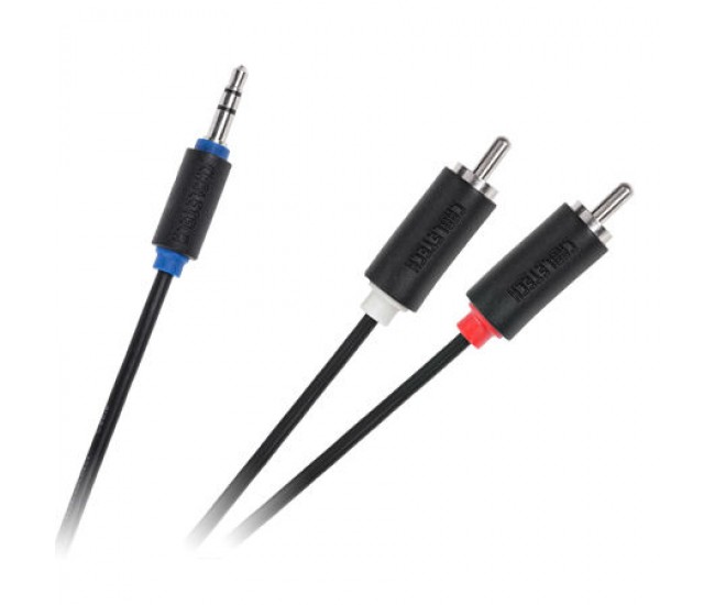 Cablu Jack 3.5 mm la 2x RCA 1m Cabletech Cablu Jack 3.5 mm la 2x RCA 1m Cabletech