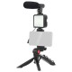 Set Vlogging 4 in 1 PLATINET PMVG4IN1 Microfon /Lumina video LED /Suport smartphone /Trepied Set Vlogging 4 in 1 PLATINET PMVG4IN1 Microfon /Lumina video LED /Suport smartphone /Trepied