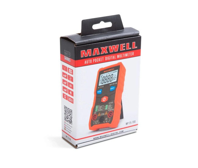 Multimetru automat MAXWELL 25700 detectie tensiune fara contact /display mare /2x AAA Multimetru automat MAXWELL 25700 detectie tensiune fara contact /display mare /2x AAA