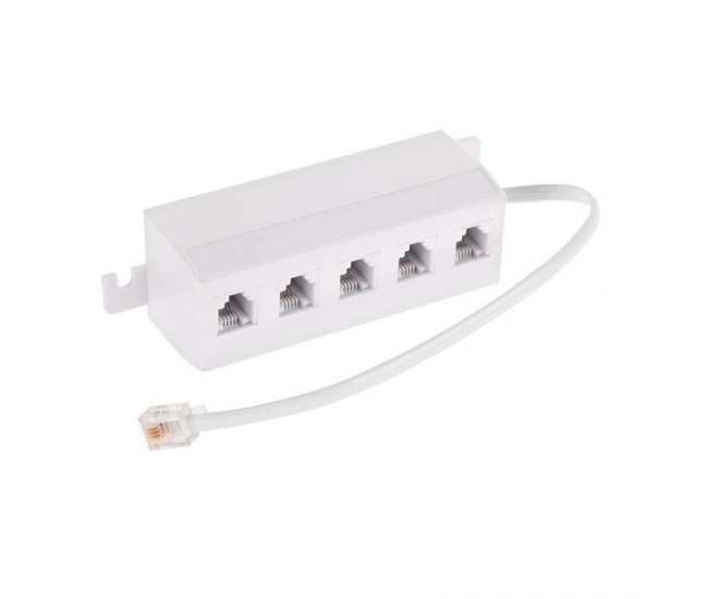 Cablu adaptor telefonic RJ11 6P4C la 5x6P4C pe fir Cabletech Cablu adaptor telefonic RJ11 6P4C la 5x6P4C pe fir Cabletech