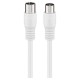 Cablu COAXIAL TV antena 1m mama-tata 75 ohm clasa A 85DB Dublu ecranat CCS alb 66612 Goobay Cablu COAXIAL TV antena 1m mama-tata 75 ohm clasa A 85DB Dublu ecranat CCS alb 66612 Goobay