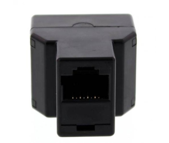 Adaptor telefonic 1x RJ11 6P4C mama - 2x RJ11 6P4C mama negru Well Adaptor telefonic 1x RJ11 6P4C mama - 2x RJ11 6P4C mama negru Well