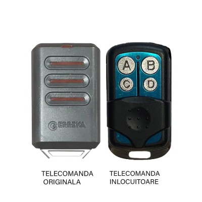 Telecomanda poarta garaj Erreka Kuma KM03 pe patru canale/ cod fix/ 433.92MHz
