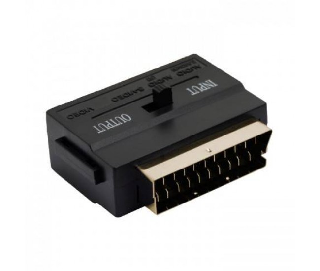 Adaptor 3x RCA si S-vhs la Scart tata aurit Adaptor 3x RCA si S-vhs la Scart tata aurit