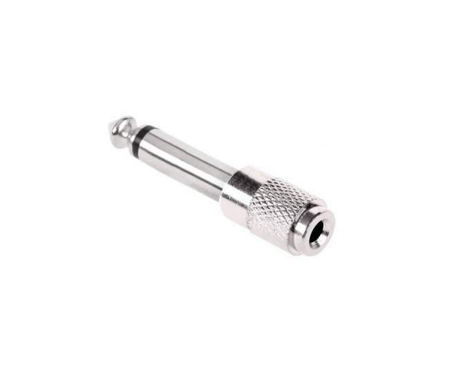 Adaptor Jack 6.3 mm mono la 3.5 mm mono metal Adaptor Jack 6.3 mm mono la 3.5 mm mono metal