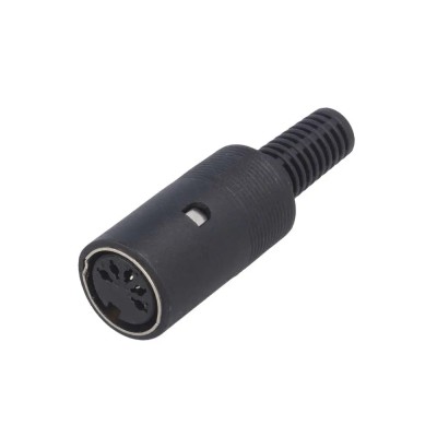 Conector DIN 5 pini mufa mama drept pe cablu NINIGI DC-007 Conector DIN 5 pini mufa mama drept pe cablu NINIGI DC-007