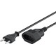 Prelungitor Euro Tip C CEE 7/16 mama-tata 2m negru 2x0.75 mm Goobay 64616 Prelungitor Euro Tip C CEE 7/16 mama-tata 2m negru 2x0.75 mm Goobay 64616