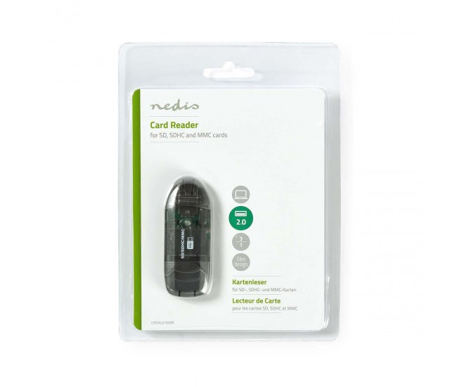 Cititor de carduri Nedis USB 2.0 - SD SDHC MMC Cititor de carduri Nedis USB 2.0 - SD SDHC MMC