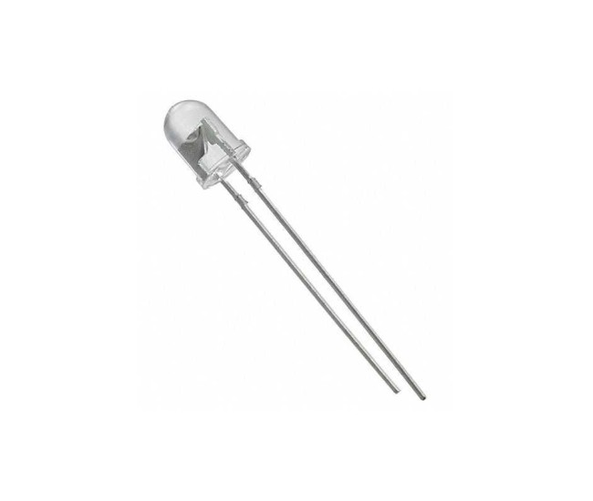 LED 5mm alb rece 2.8-4V 60 parte frontala convex OPTOSUPPLY OSPW5161A-OP
