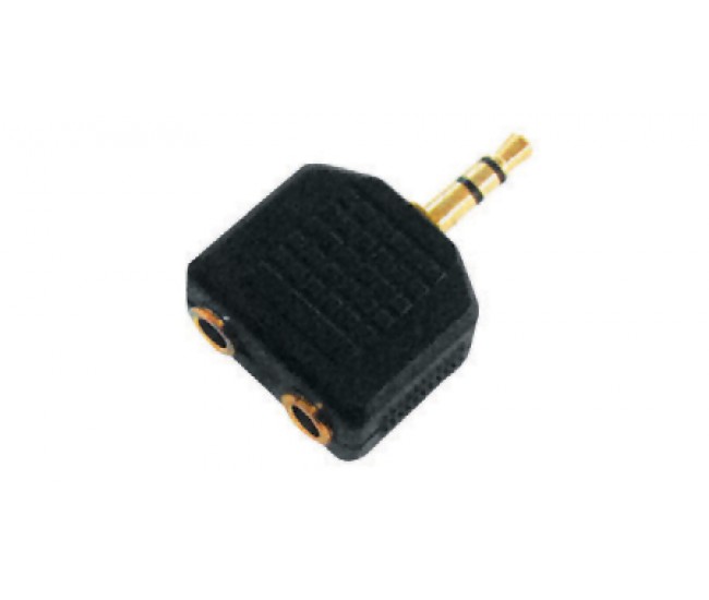 Adaptor stereo Jack 3.5 mm la 2x 3.5 mm mama Adaptor stereo Jack 3.5 mm la 2x 3.5 mm mama
