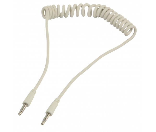Cablu audio JACK spiralat 3.5 mm stereo tata la 3.5 mm stereo tata 1m Valueline Cablu audio JACK spiralat 3.5 mm stereo tata la 3.5 mm stereo tata 1m Valueline