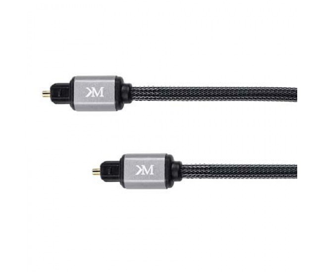 Cablu optic Toslink-Toslink 2m digital audio Profesional Kruger&Matz Cablu optic Toslink-Toslink 2m digital audio Profesional Kruger&Matz