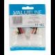 Cablu adaptor Intern PC sursa Molex tata - 2x Molex mama 0.15m Valueline Cablu adaptor Intern PC sursa Molex tata - 2x Molex mama 0.15m Valueline