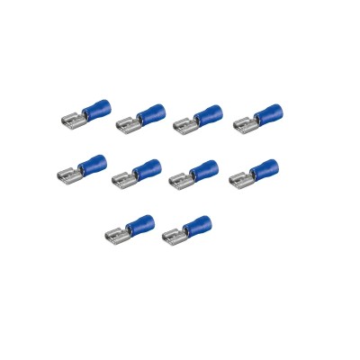 Set 10 papuci conectori mama albastru 6.4x0.8mm Goobay 17004-10