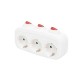 Distribuitor 3 prize SCHUKO cu protectie cu intrerupator individual alb TPF 3K Distribuitor 3 prize SCHUKO cu protectie cu intrerupator individual alb TPF 3K