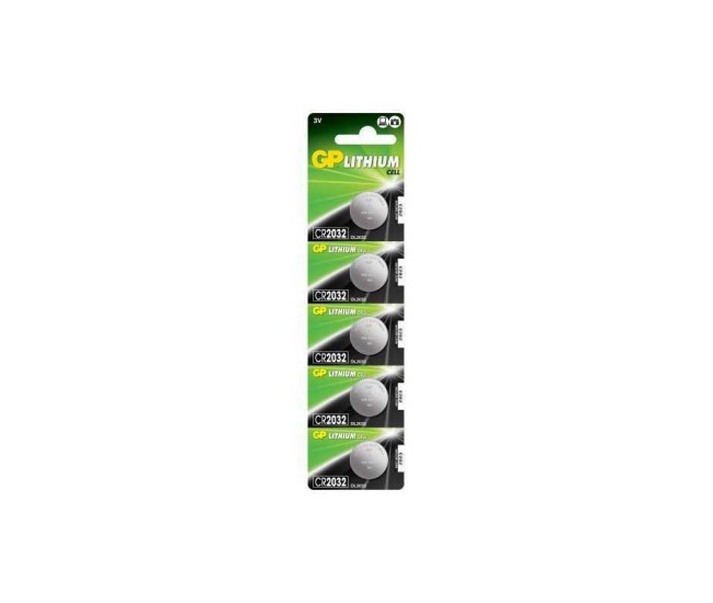 Baterii buton litiu GP CR2032 3V 220mAh 20x3.2mm 5buc/blister