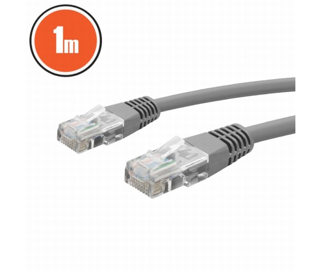Cablu UTP patch RJ45 8p8c CAT5e 1m gri
