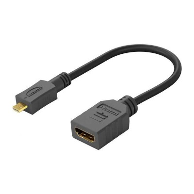 Cablu adaptor micro HDMI tata - HDMI mama 15cm v2.0 4K 60Hz 2160p GoPro Raspberry Pi Goobay 58683