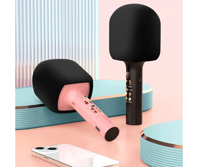 Microfon Karaoke Bluetooth cu difuzor incorporat roz maXlife MXBM-600 OEM0200494 Microfon Karaoke Bluetooth cu difuzor incorporat roz maXlife MXBM-600 OEM0200494
