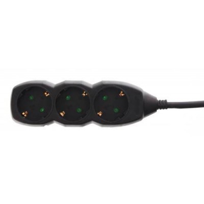 Prelungitor 3 prize 3m 3xG1.5mmp 3500W 16A negru Well