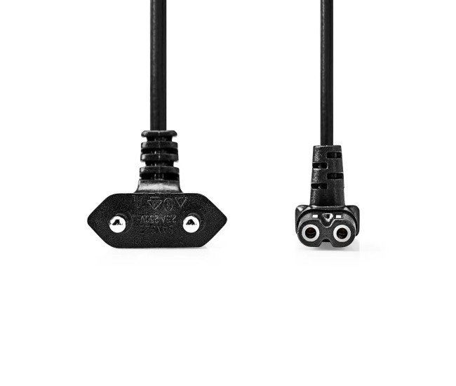 Cablu de alimentare Euro tata cotit - IEC-320-C7 cotit 2m negru Nedis CEGL11075BK20