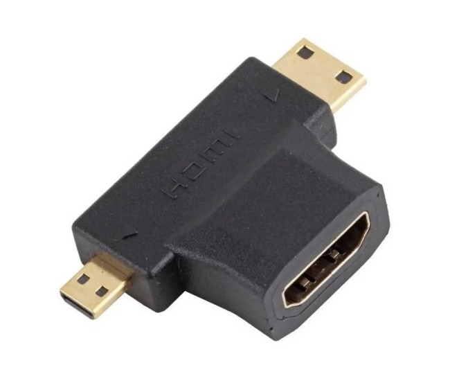 Adaptor HDMI V1.4 mama - tata micro HDMI si tata mini HDMI AKYGA AK-AD-23 Adaptor HDMI V1.4 mama - tata micro HDMI si tata mini HDMI AKYGA AK-AD-23