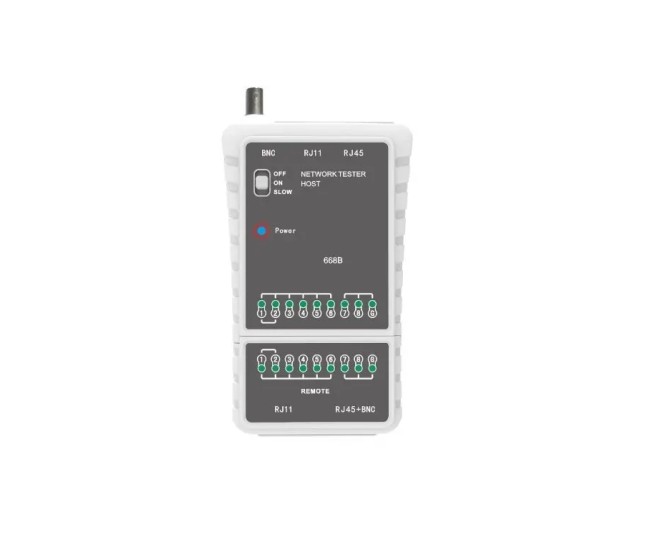 Tester MastFUYI FY668B pentru cablu retea RJ45 /telefonie RJ11 /BNC