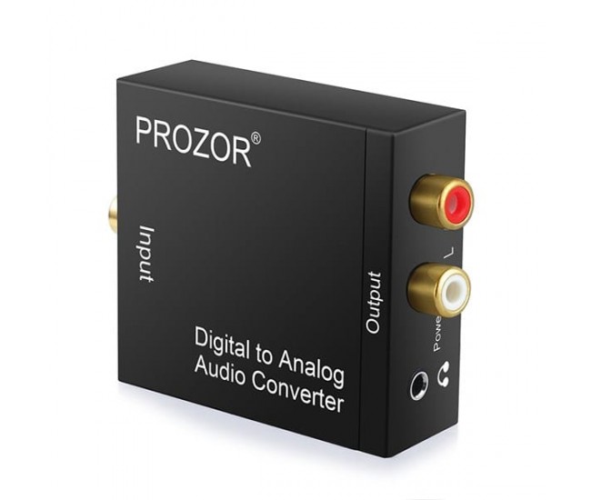Adaptor Audio TOSLINK DIGITAL la ANALOG 2x RCA +JACK mama 3.5 mm