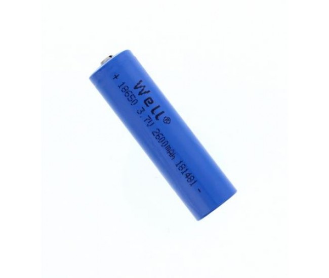 Acumulator industrial Li-ion terminal cu varf 18650 3.7V 2600mAh Well Acumulator industrial Li-ion terminal cu varf 18650 3.7V 2600mAh Well
