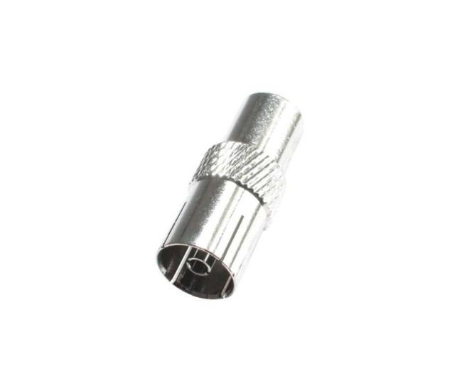 Mufa mama coaxiala metal se poate infileta direct pe cablu RG6 HOME Mufa mama coaxiala metal se poate infileta direct pe cablu RG6 HOME