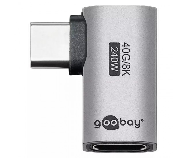 Adaptor USB-C mama - USB-C tata orizontal 90 Thunderbolt3/4 Goobay 74441 Adaptor USB-C mama - USB-C tata orizontal 90 Thunderbolt3/4 Goobay 74441